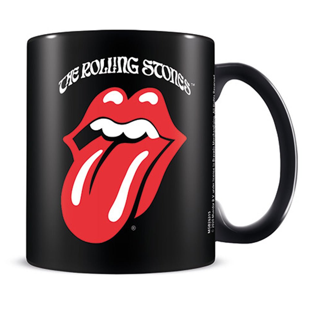 ROLLING STONES ローリングストーンズ (来日 35周年 記念 ) - Retro Tongue / Black / マグカップ - PGS